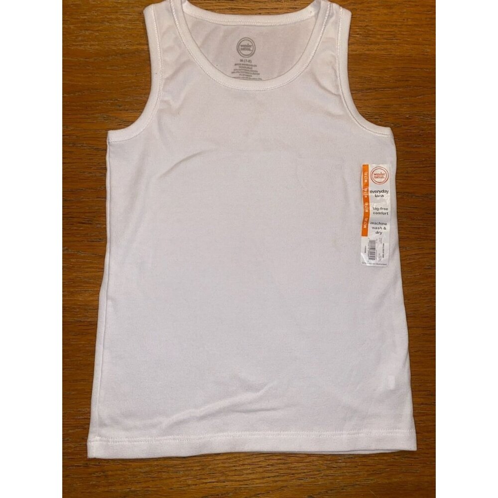 Wonder Nation Girls White Tagless Tank Top - Size Medium